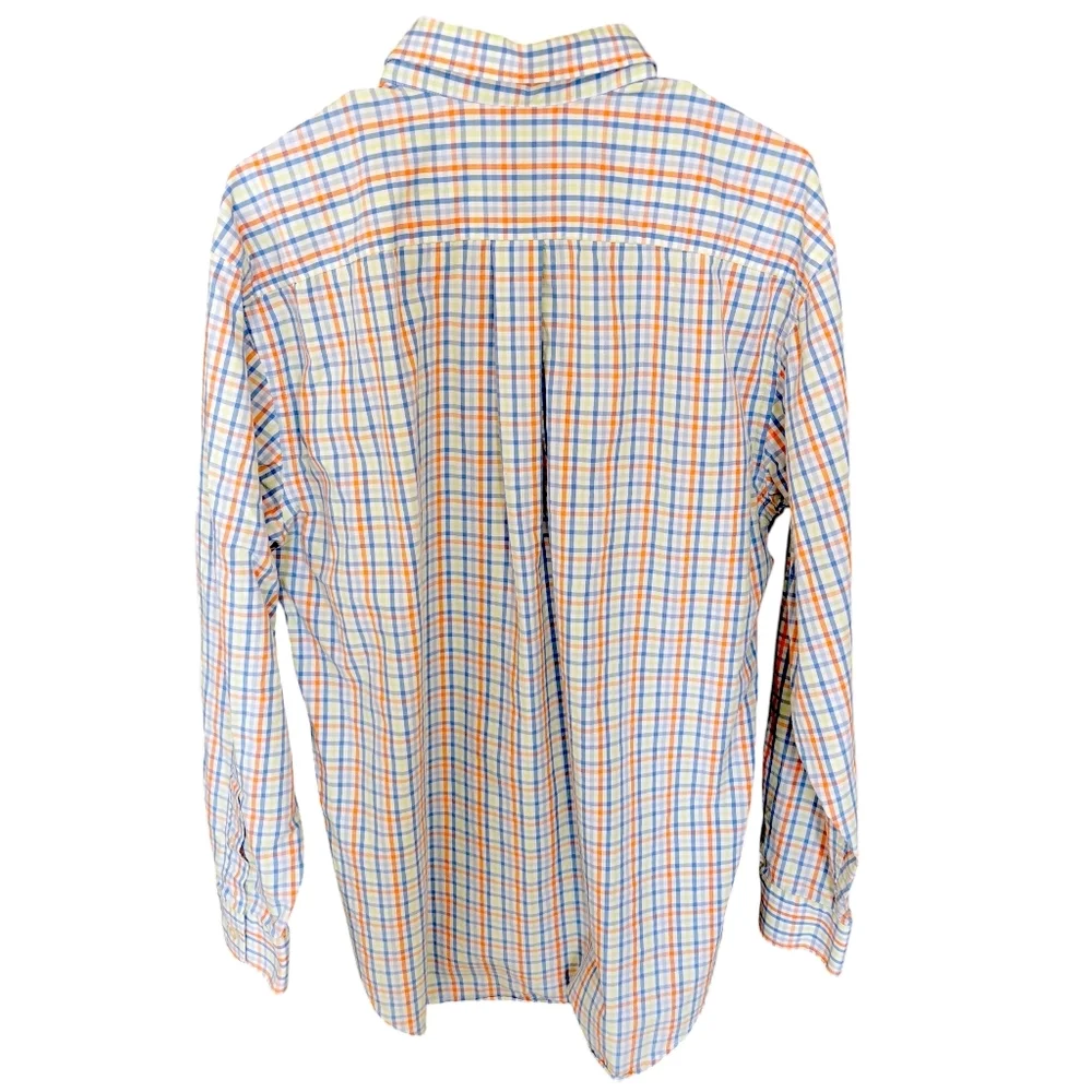 Vineyard Vines Classic Fit Button-Down Shirt Plaid Check Whale Logo Size M - Picture 4 of 10